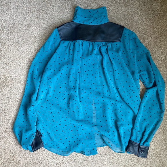 ★ BCBG STARS + LEATHER TOP - Picture 5 of 5